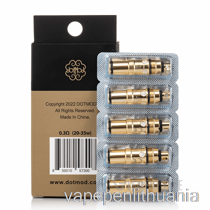 Dotmod Dotaio Pakaitinės Ritės 0,3ohm Ss316l Tinklelio Ritės Vape Skystis